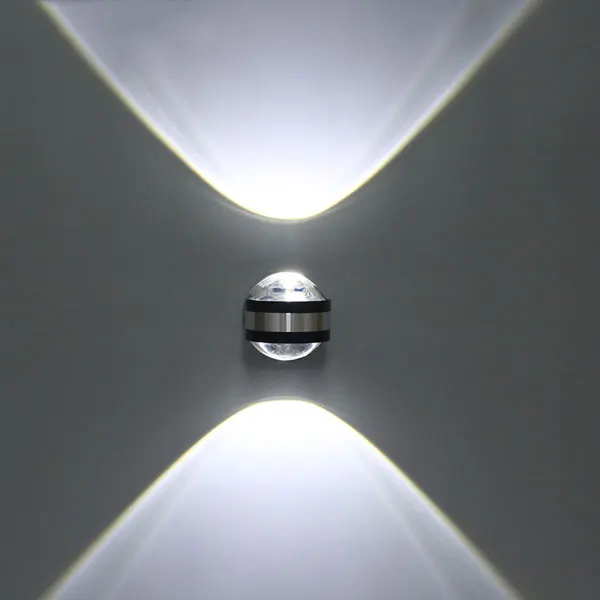 

Настенный светильник VECLI Up Down, серебристый, алюминий+кристалл, теплый/холодный белый