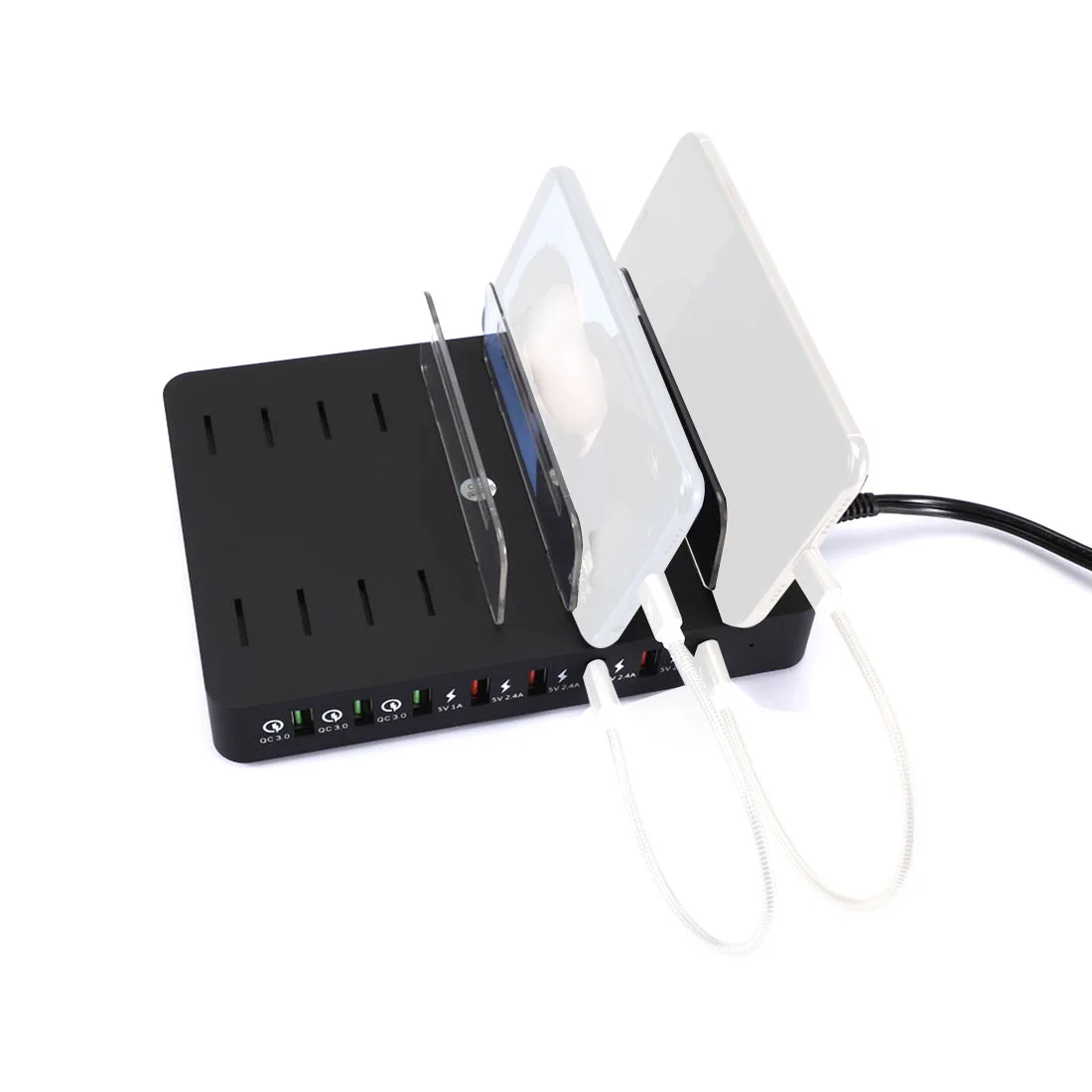 110 Вт 8 портов USB зарядное устройство QC 3 0 2.4A для IPhone X 11 Ipad Быстрая зарядка