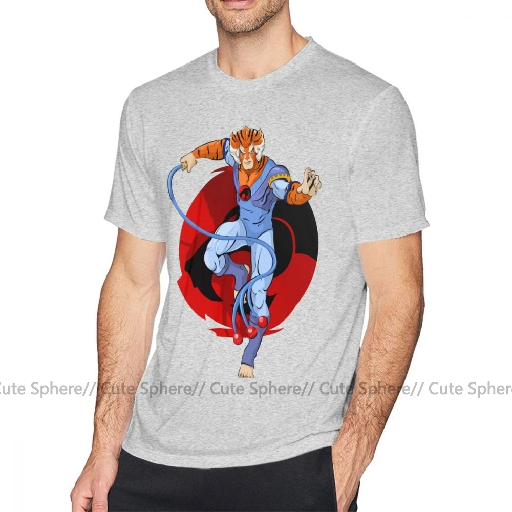 Thundercats футболка Tygra футболка пляжная забавная футболка из хлопка с коротким рукавом для мужчин футболка с принтом - Цвет: Gray