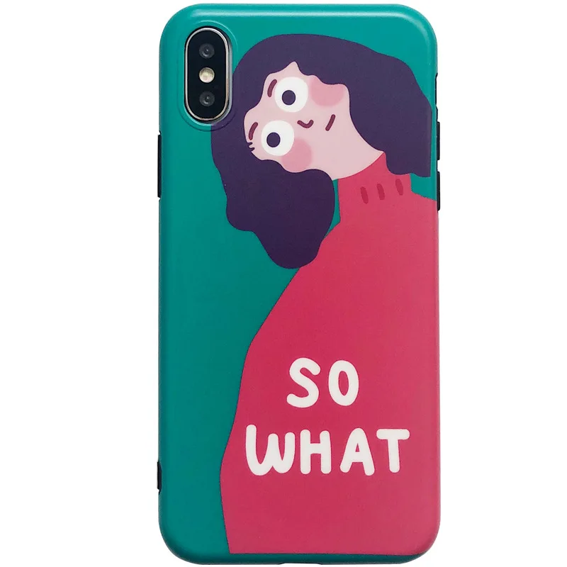 

LOA high quality casing iphone design cases Illustration girl for iPhone x Max 11 Apple x case 7 / 8plus cartoon 6splus / 12
