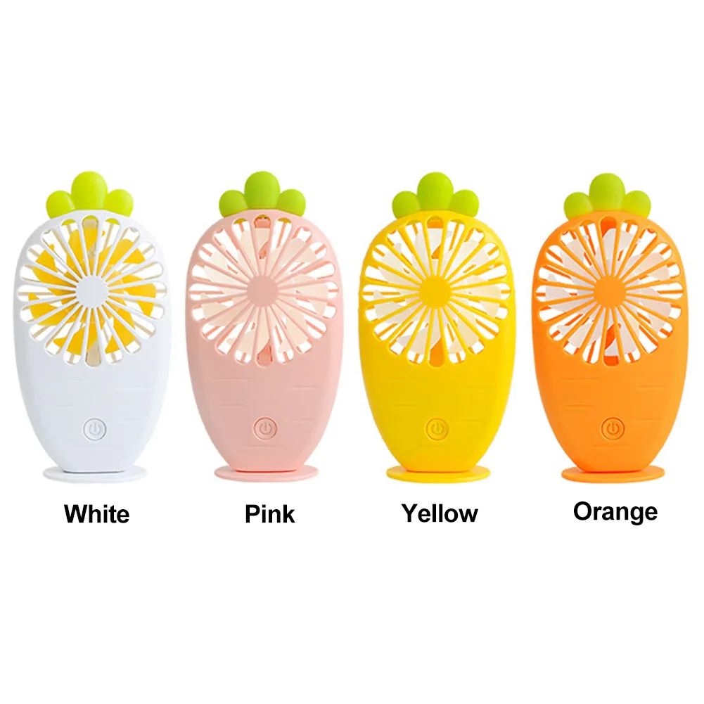 

Travel Portable Home Radish Shaped Cooling Students With LED Light Summer Table USB Charging Mini Fan Office Adjustable