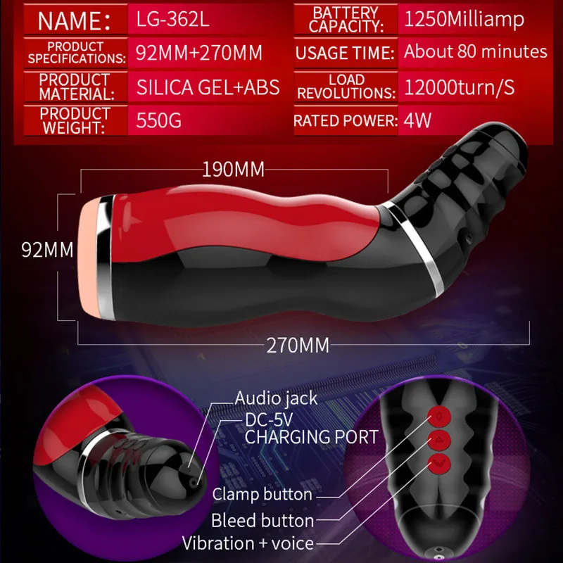 Новый Электрический реальный оральный вибратор с зажимом искусственная вагина