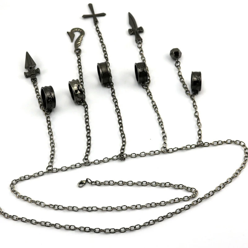 Парик для косплея из аниме Hunter Kurapika Kurta аксессуар костюма металлическое кольцо