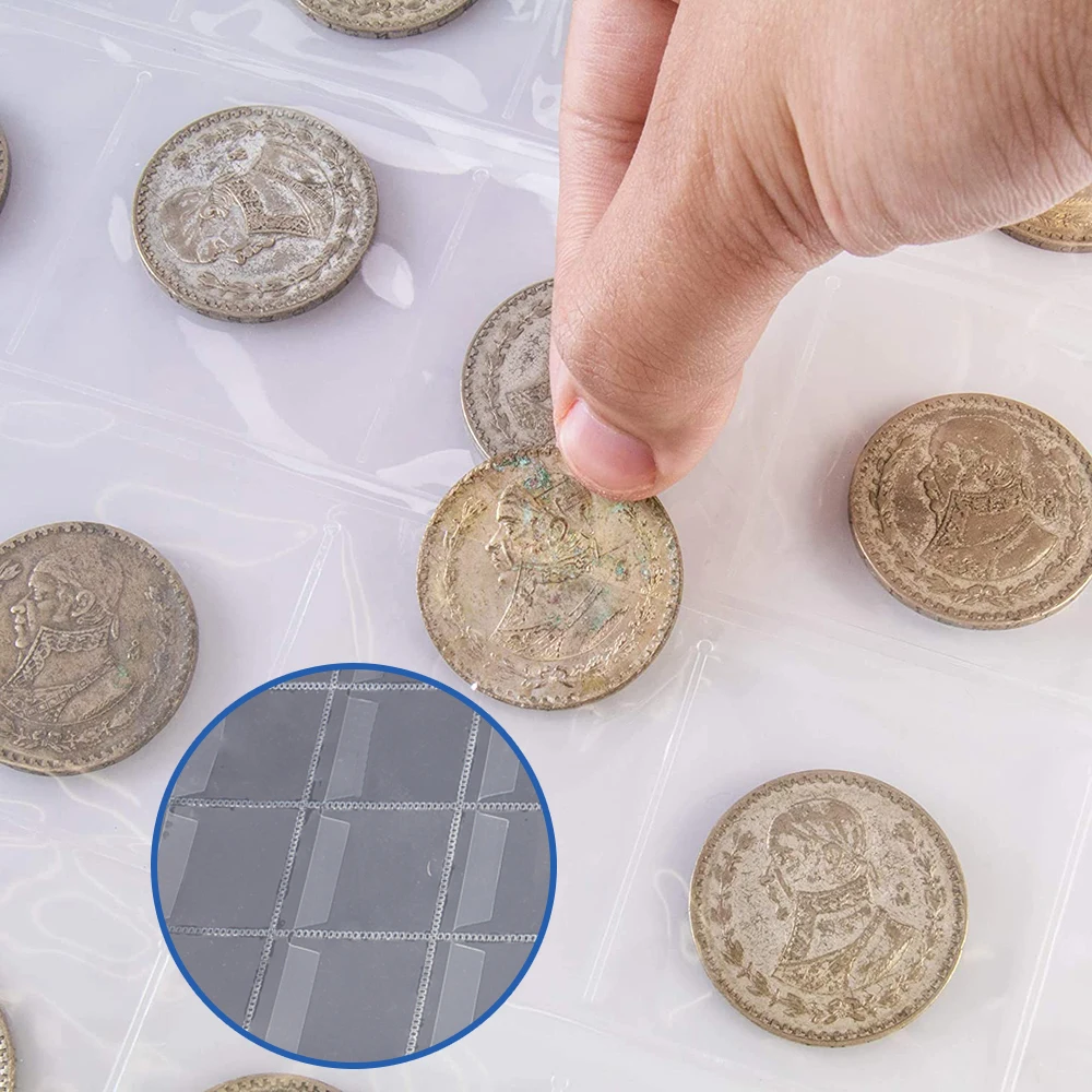 

42/30/20 Pockets Coin Collection Book Coin Holder Sheet for Storage Album Portable Professional Commemorative Coin Collection