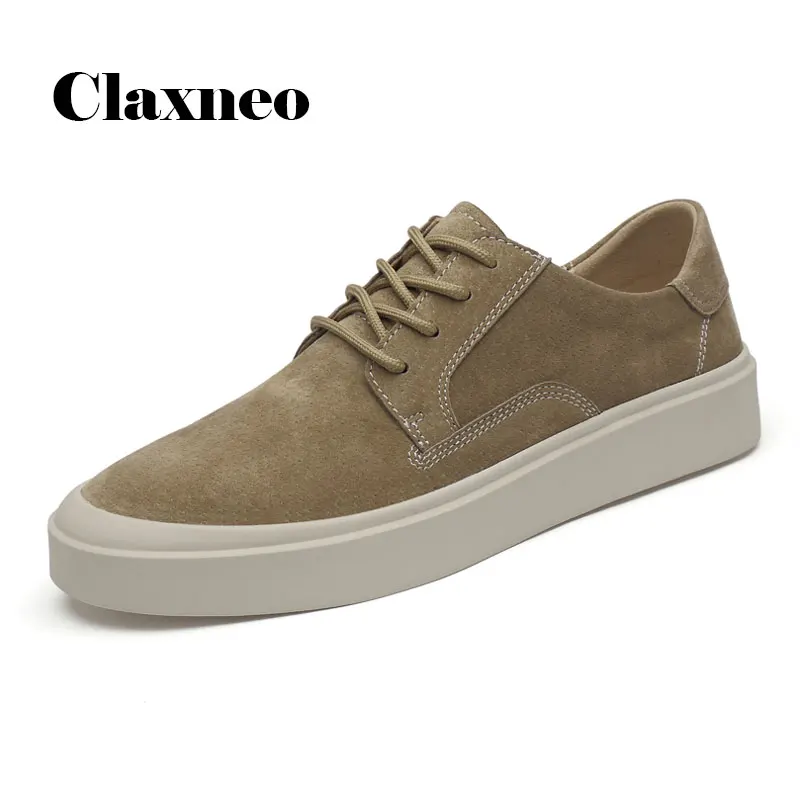

Mens Shoes 2020 Summer Autumn Man Casual Shoe Suede leather Fashion Walking Footear Khaki Male Sneakers ClaxNOE Breathable New
