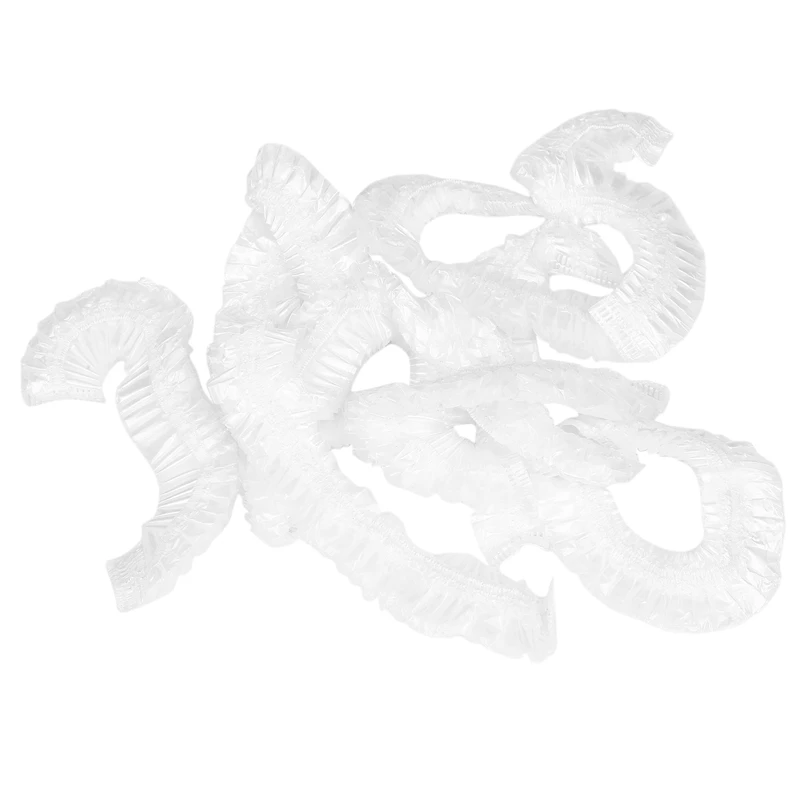 

10pcs DISPOSABLE POLYTHENE HAIR BATH SHOWER CAPS TRAVEL DIY
