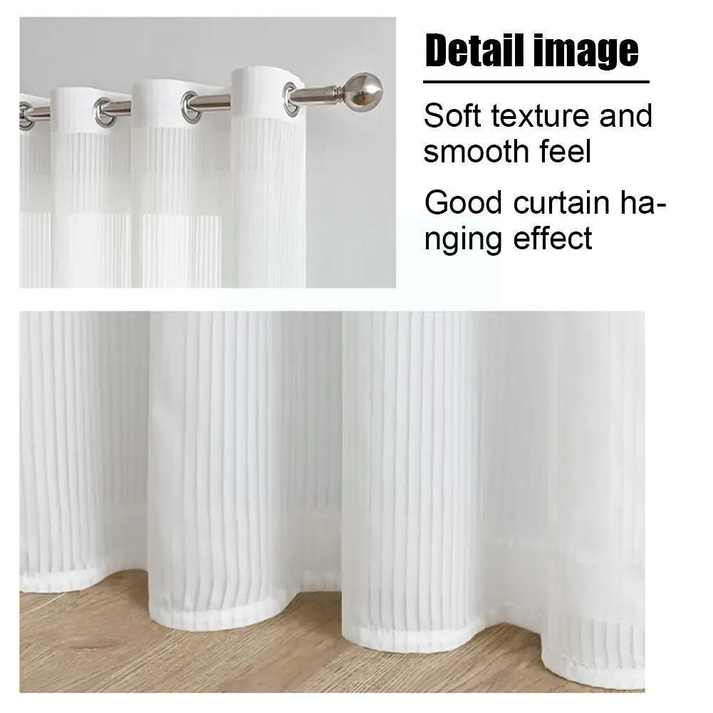 

Белые Новые оконные занавески, светильник и непроницаемые вертикальные шифоновые жалюзи из белой пряжи для гостиной, балкона, спальни N2u8