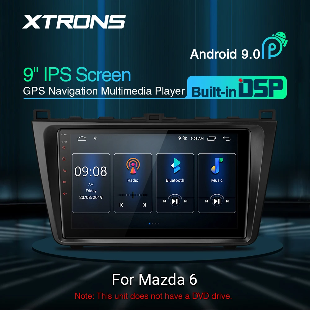 XTRONS 9 ''ips Android 0 DSP Автомобильный мультимедийный стерео радио плеер для Mazda 6 Ultra