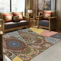 bohemian style rug style morocco ethnic red blue brown carpet bedroom door living room bed blanket kitchen bathroom floor mat
