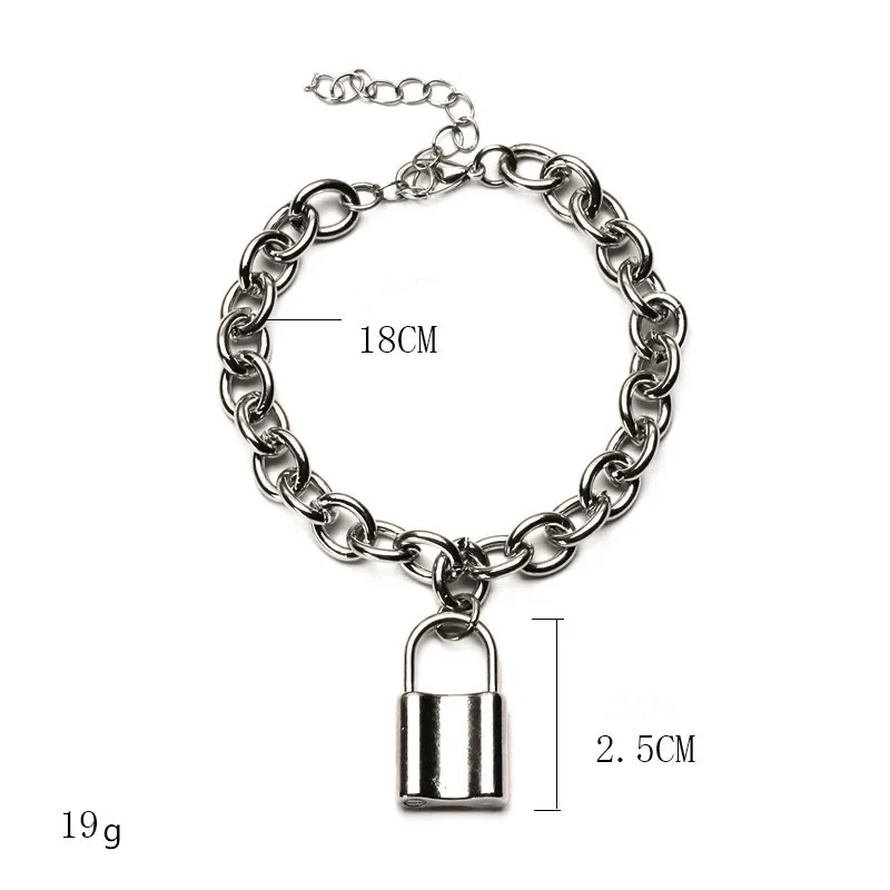 

HANGZHI NEW Imprisoned land hip hop dark wind men and women titanium steel cross bracelet chain bracelet punk style