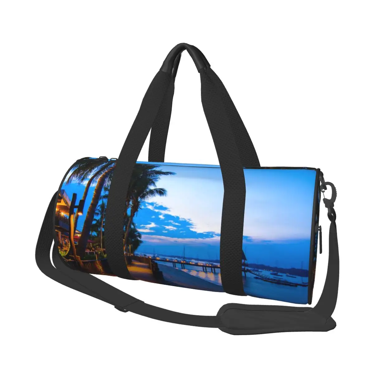 

Travel Bag Duffle The Beach In Evening With Warm Light Fitness Bag Handbag Bag Luggage Shoulder Bag Zipper Weekend Sport Gym Bag