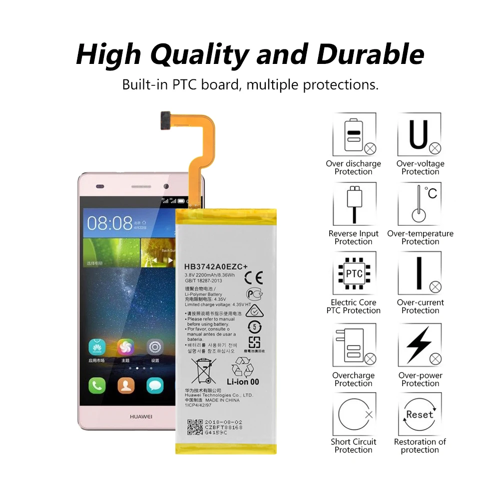 2019 YCDC 100% Новый оригинальный HB3742A0EZC для оптики + сменная батарея Huawei P8