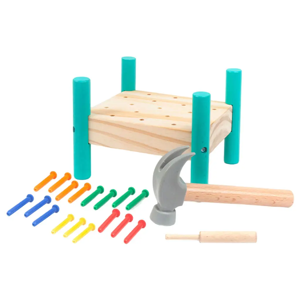 

Деревянная блестящая детская игрушка Монтессори с колышками, цветная развивающая игрушка для детей, рождественский подарок для детей от 2 д...
