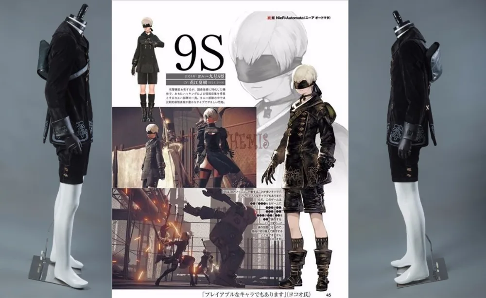 MMGG NieR Automata 9S костюмы для косплея йоркха № 9 тип S Хэллоуин униформа для мужчин женщин индивидуальный заказ размер