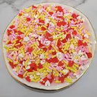 20 г сердце Полимерная глина поддельные торт брызгает для украшения DIY Искусство ремесло наполнитель 5-7 мм