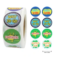 500pcs 2 5cm kids reward stickers great workfantasticsuper job motivation word scrapbooking diy decoration stickers