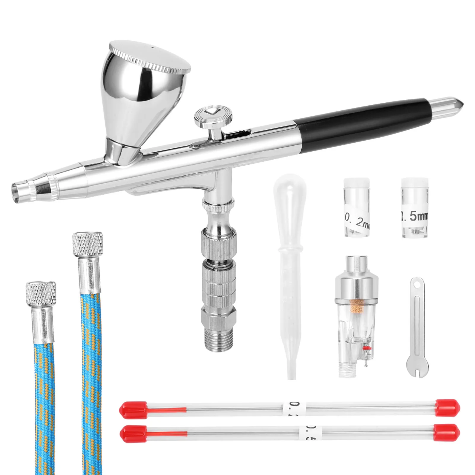 

Professional Airbrush Set for Model Making Art Painting Set Airbrush+0.2mmneedle+0.5mmneedle+0.2mm nozzle+0.5mm nozzle