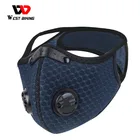 WEST BIKING велосипедная маска с фильтром из активированного угля PM2.5, защищающая от загрязнения, моющаяся Спортивная маска, маска для занятий спортом на открытом воздухе и тренировок