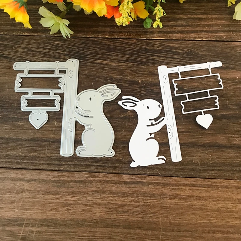 Пасхальный кролик Велоспорт металлический Трафаретный вырубной штамп