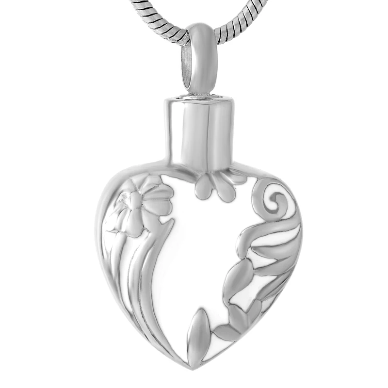 Красивая Хризантема сердце кулон ожерелье пепел keepsake pet memorial cremation ювелирные