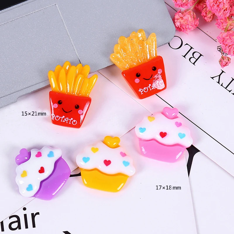

10/30Pcs Emulation Chips Ice Cream Resin DIY Craft Supplies Phone Shell Decor Material Hair Accessories HandMade Arts Decoration
