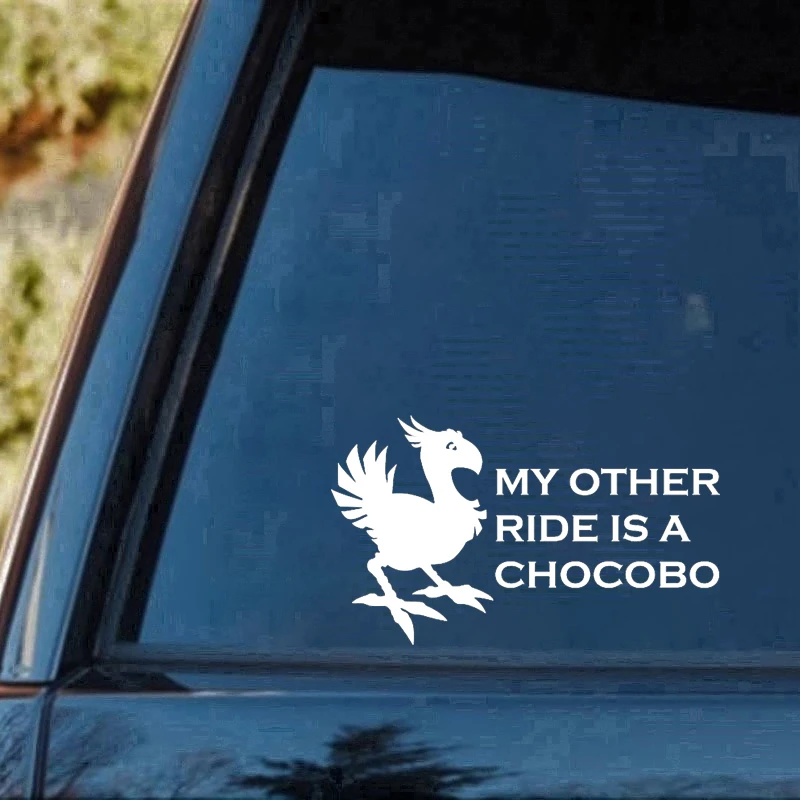 Мой Другое ездить Chocobo забавная игровая виниловая наклейка на оконное стекло