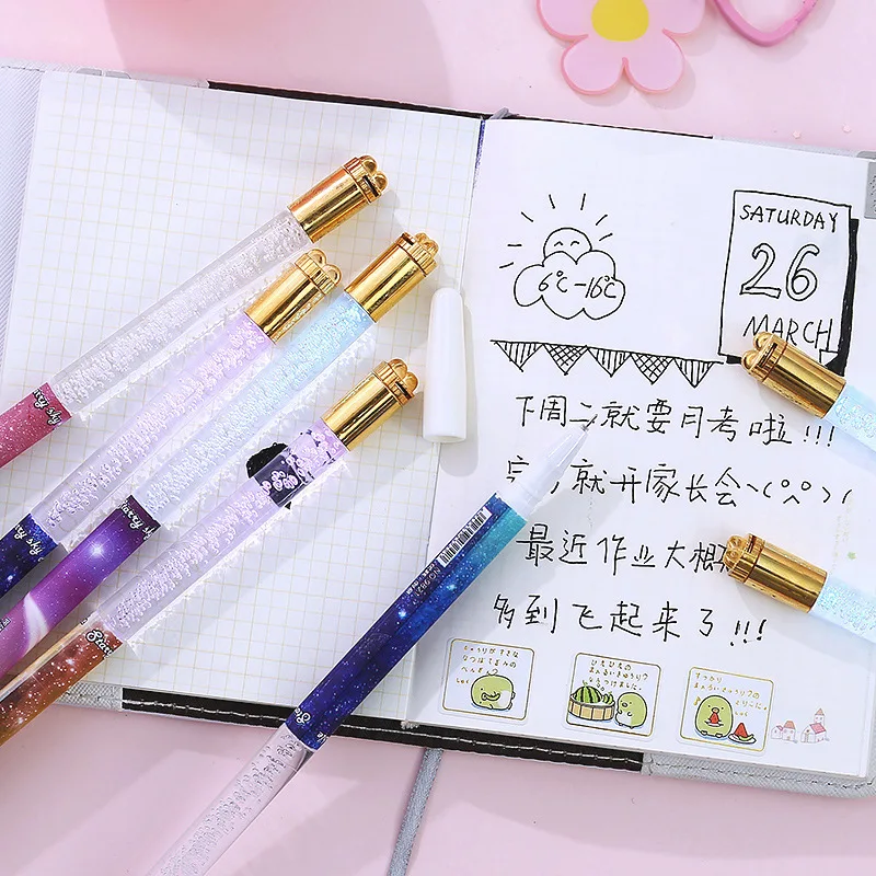 Кавайная ручка светящаяся гелевая креативный светильник с масляным песком 0 5 мм