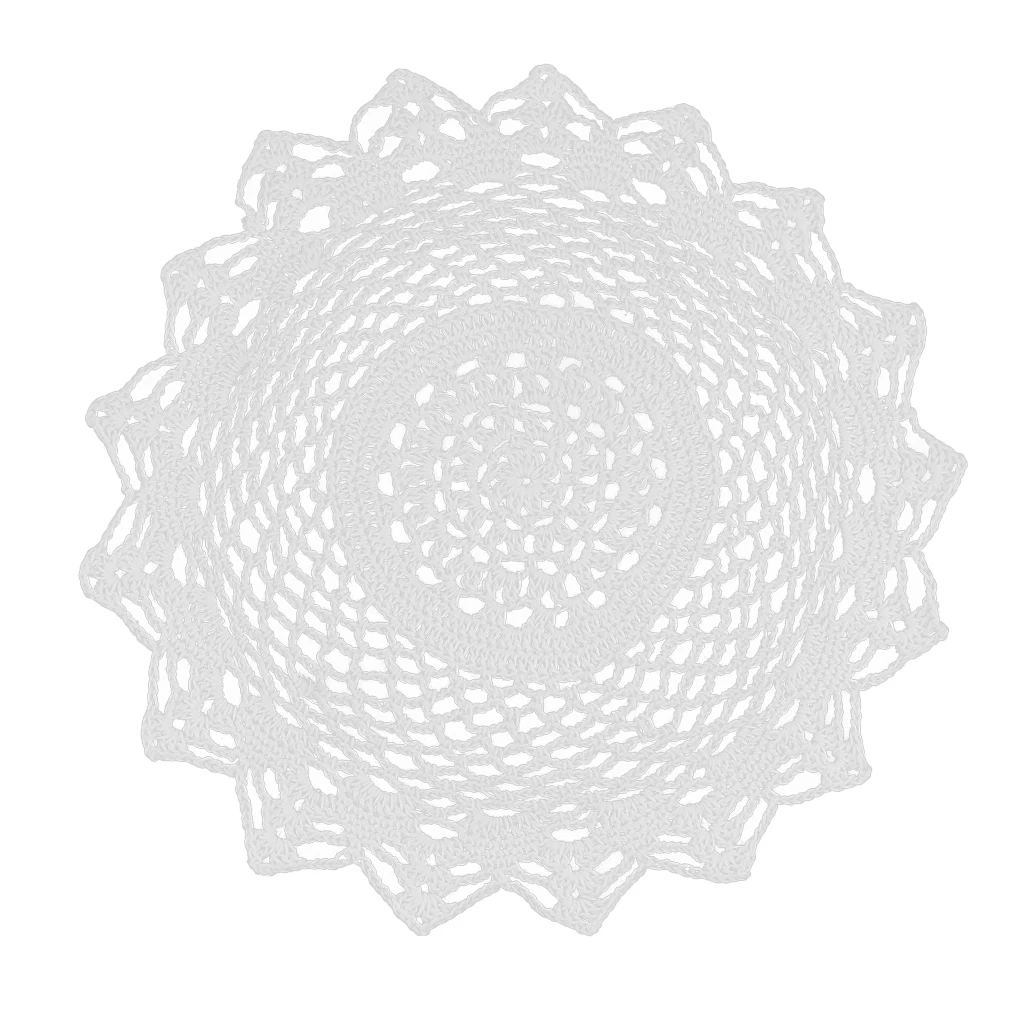 Вышитая крючком подставка в форме цветка ручной работы хлопковая кружевная для