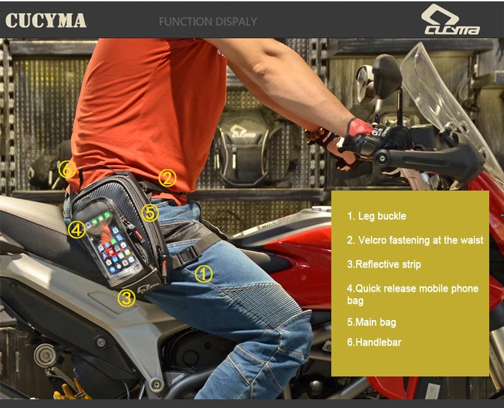 Сумка на бак для мотоцикла CUCYMA 3L многофункциональные сумки с выдвижными