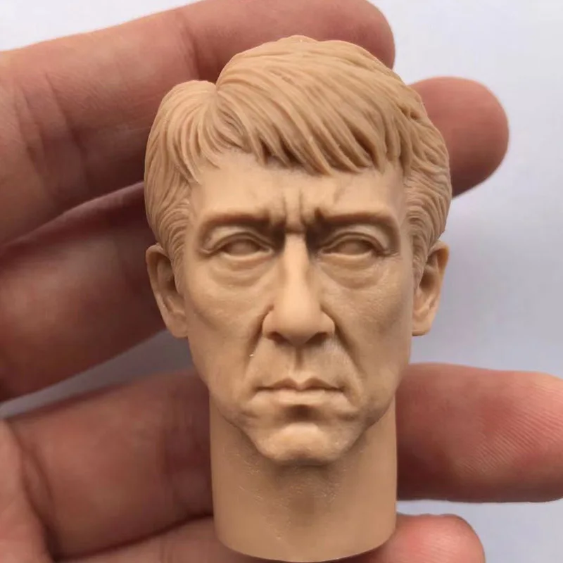 

Non coloured 1/6 scale Jackie Chan head carving model toy Unpainted White mold DIY Action figure accessories