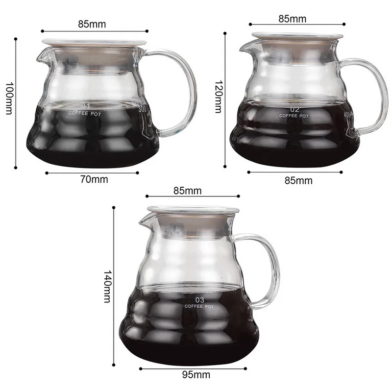 Капельная Кофеварка Carafe кофейник бариста Перколятор для кофе 360 мл 600 800
