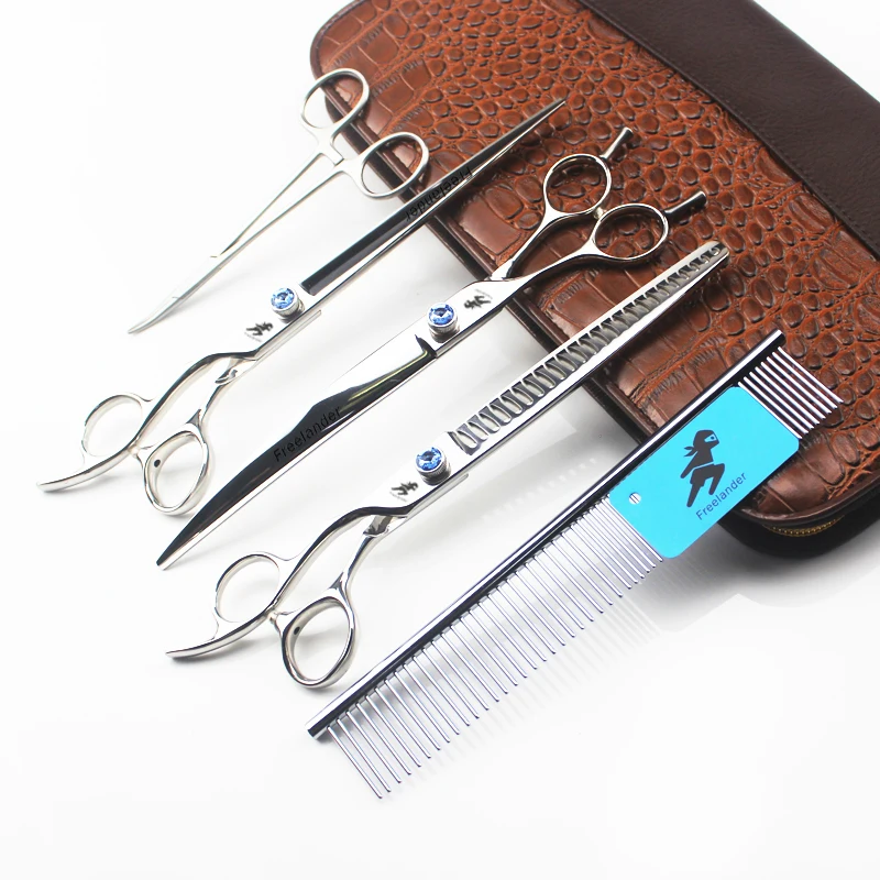 

8.0 inch pet hairdressing scissors set, high-grade pet scissors Left hand scissors