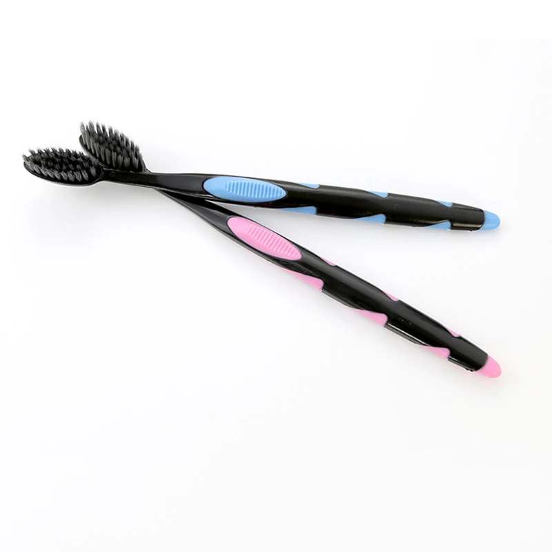 1 шт. двойной Ultra Soft из черного бамбукового угля нано Зубная щётка электрическая