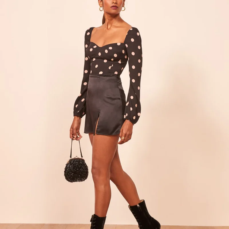 Женская летняя рубашка в горошек|Рубашки| |