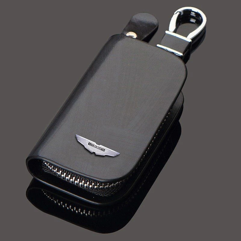 

1PCS Leather Car Key Cover Case For Aston Martin DB S 11 X 9 V12 Virage Lagonda Vanquish Car Smart Key Full Cover Keychain Shell