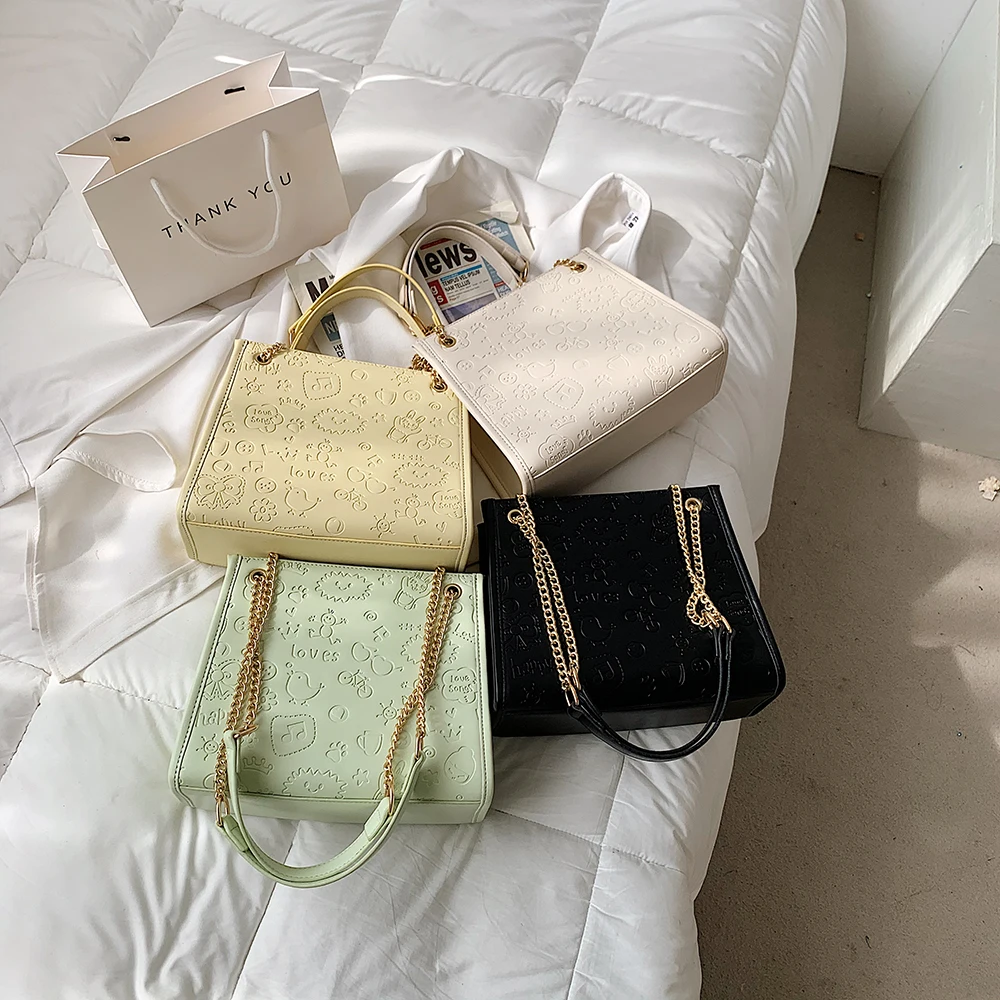 

New Fashion Women's Messenger Bag 2021 Trend Wild Women's Shoulder Bag Solid Color Design Simple Pu Leather Daily Small Bag