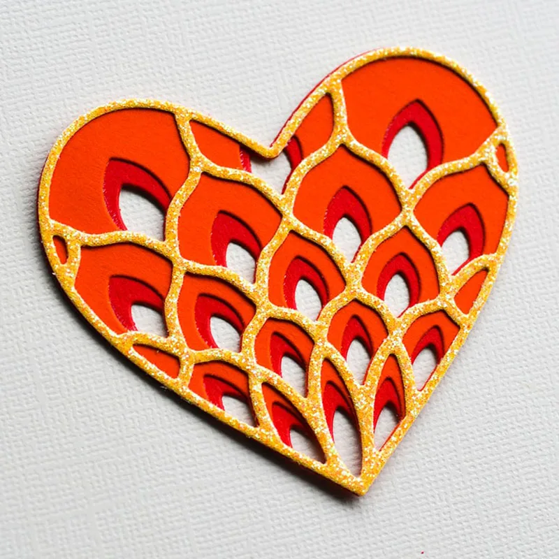 Набор металлических вырубных штампов в форме лепестков и сердца ремесло на День