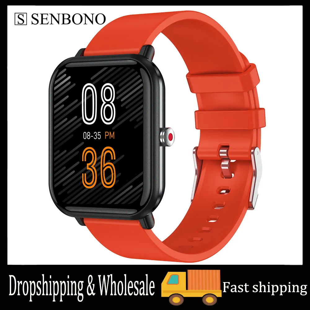 

SENBONO 2022 Men Smart Watch Body Temperature Blood Pressure Tracking Monitoring Smartwatch Women Smart Bracelet For Android IOS