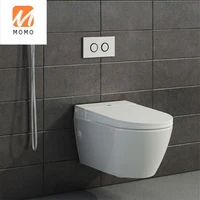 electronic bidet warm cold water wash spray dry bathroom intelligent rimless toilet seat lid