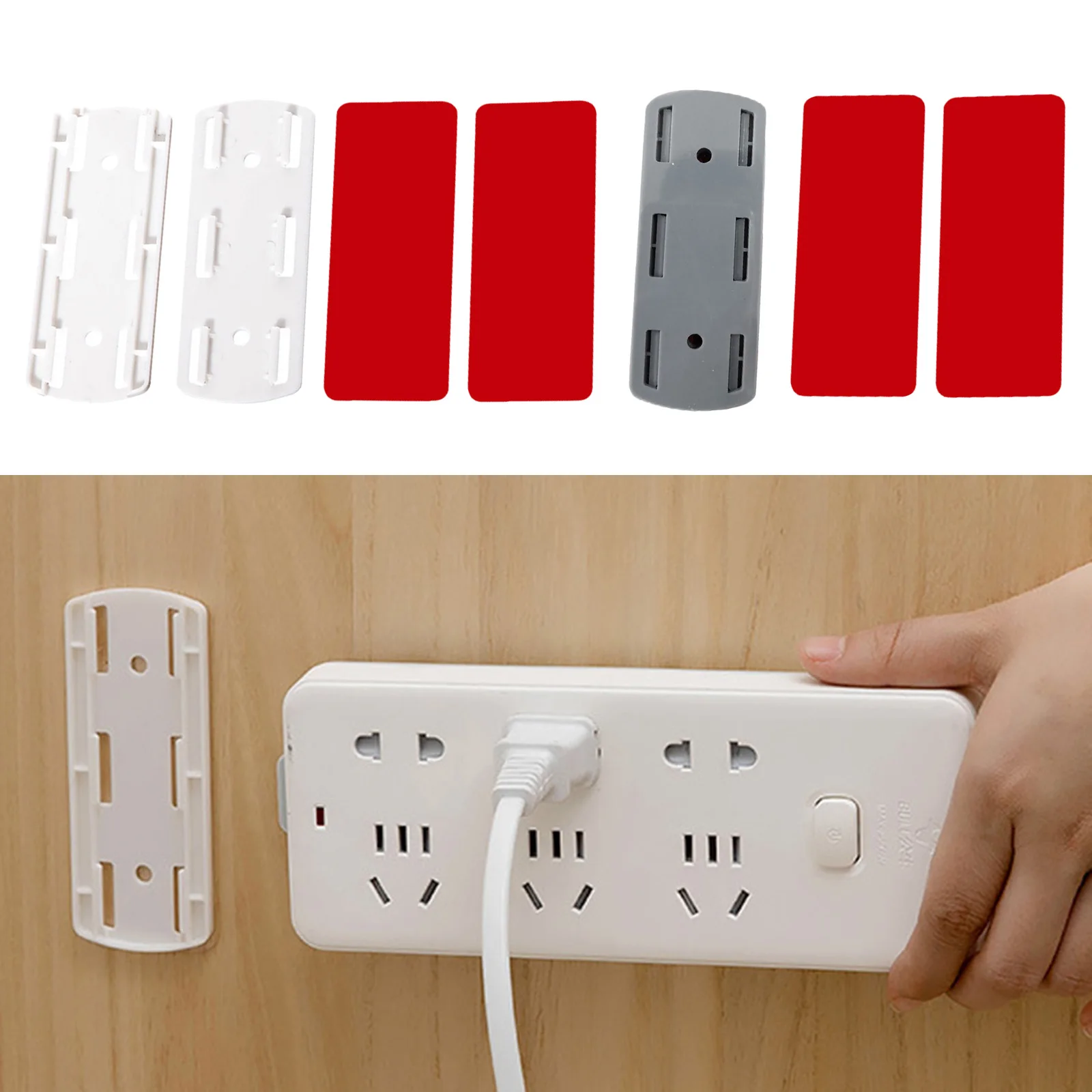 

Socket Plug Wall Mounted Hanger Adhesive Storage Holder Shelf Tidy Home