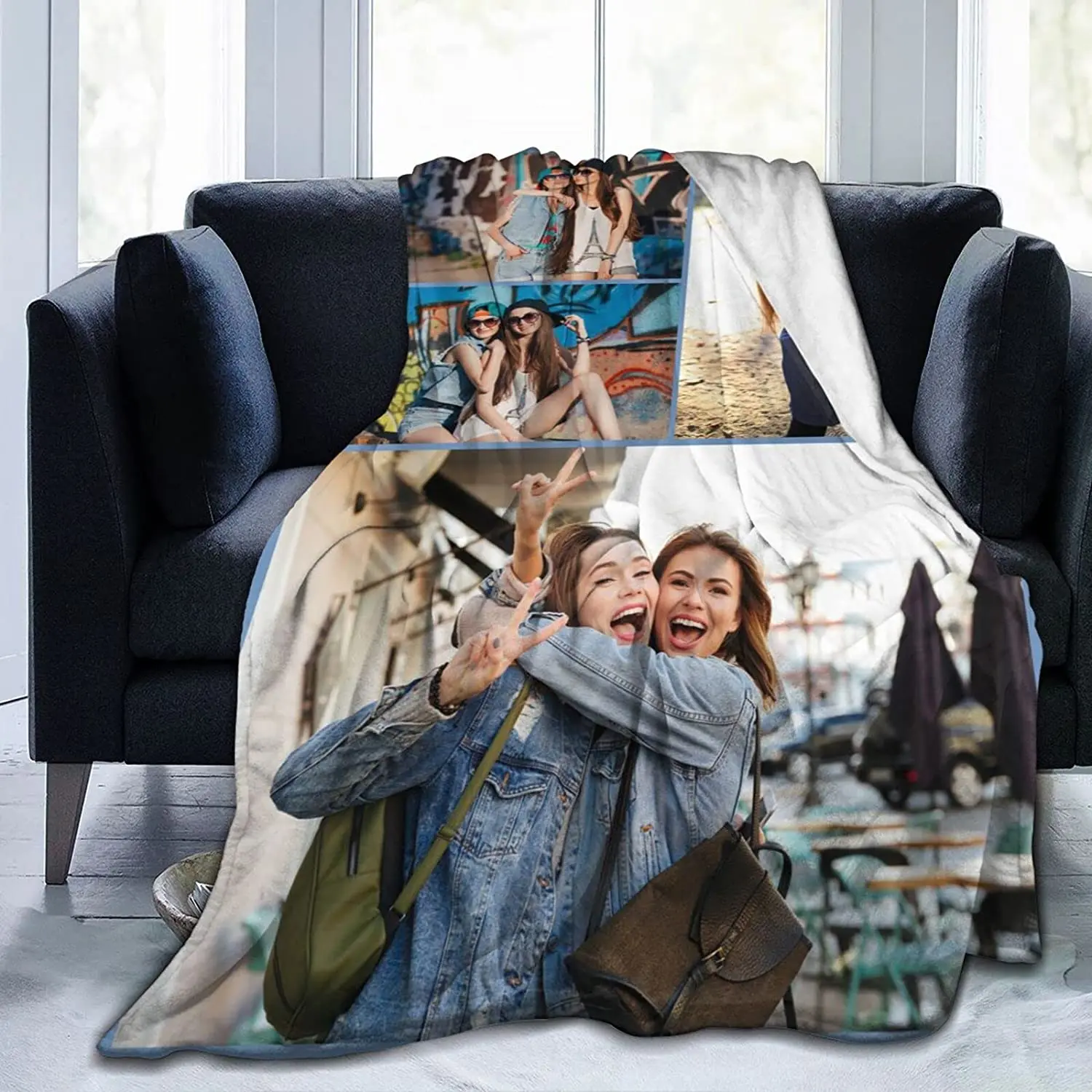 

Индивидуальное одеяло под заказ, индивидуальное коллажное одеяло для кровати, Классическое Одеяло для мам, отцов, детей, собак, друзей