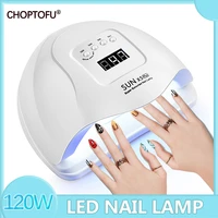 sun x5 plus auto nail lamp four timing setting 120w 36led uv lamp quick dry nail gel dryer lamp professional manicure lamp