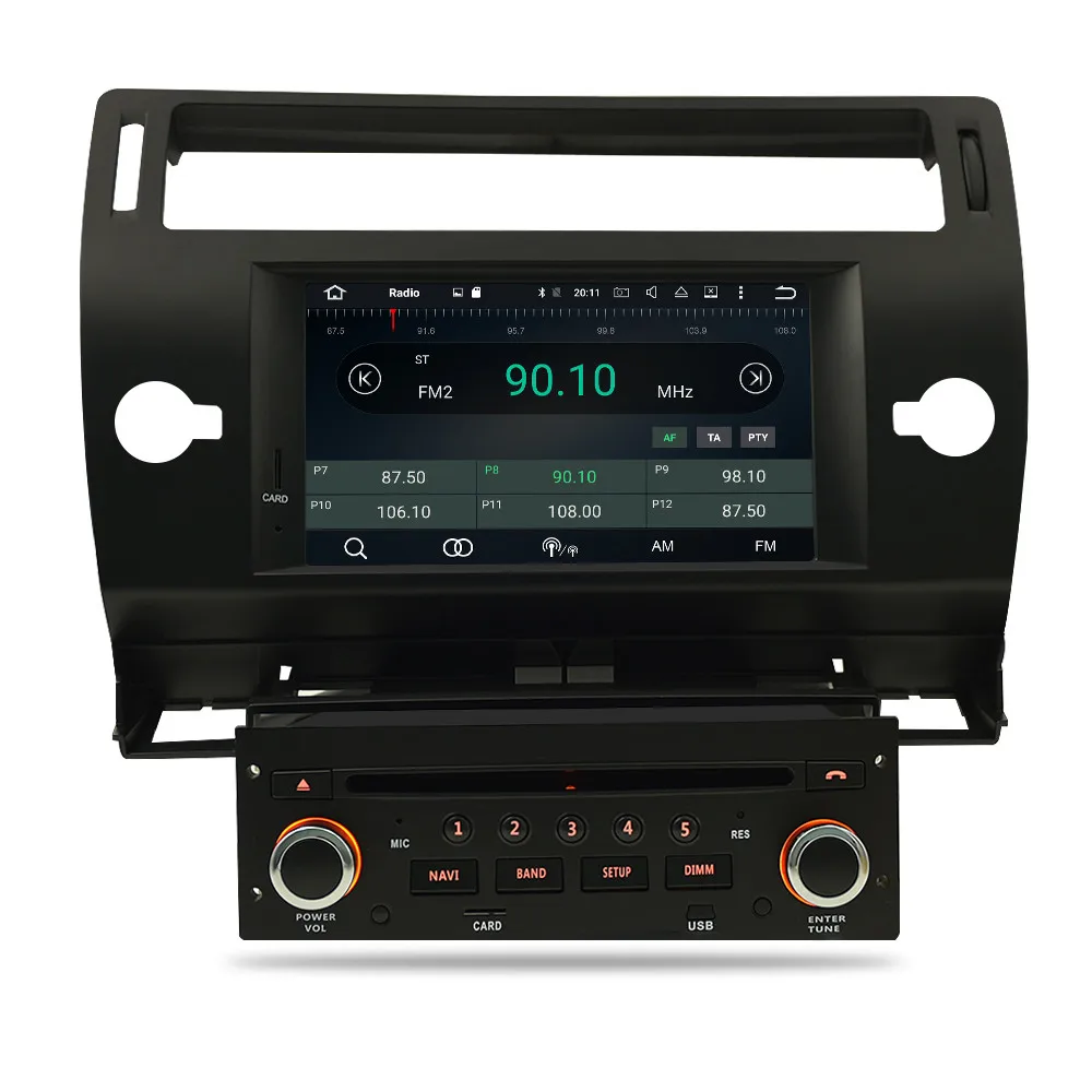 Android 8,0 Автомагнитола DVD навигации Мультимедиа Стерео для Citroen C4 C-Triomphe C-Quatre 2004-2009 gps WI-FI bluetooth-плеер