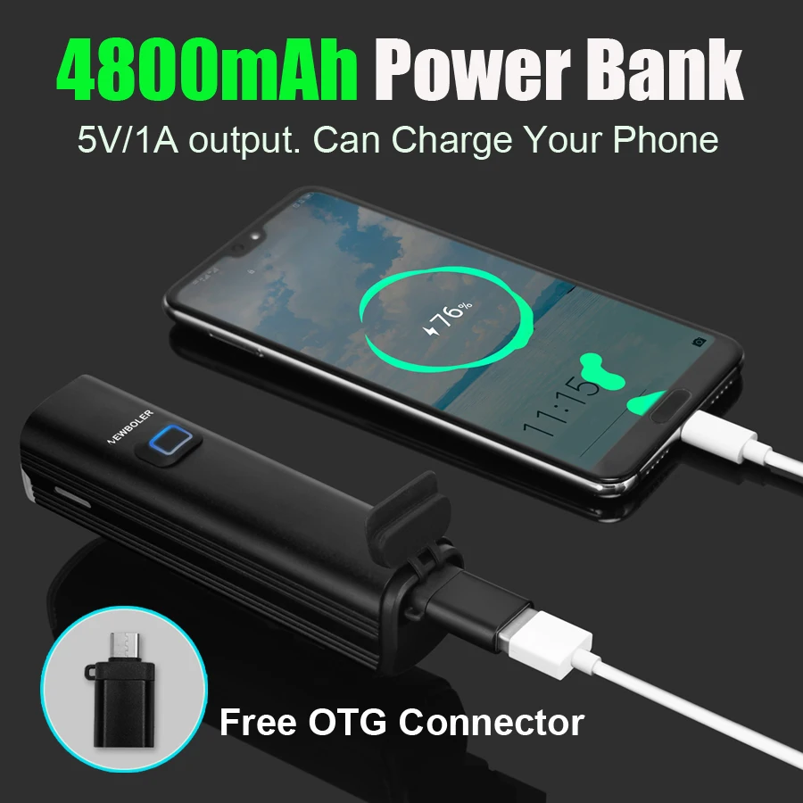 NEWBOLER фонарик для велосипеда USB передний велосипедный фонарь перезаряжаемая фара