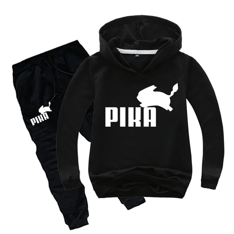 От 2 до 16 лет с рисунком из аниме Покемон го детские спортивные комплекты Пикачу