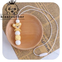kissteether 1pcs silicone koala teething necklace nursing mom baby chew necklace bpa free silicone beads baby shower gift