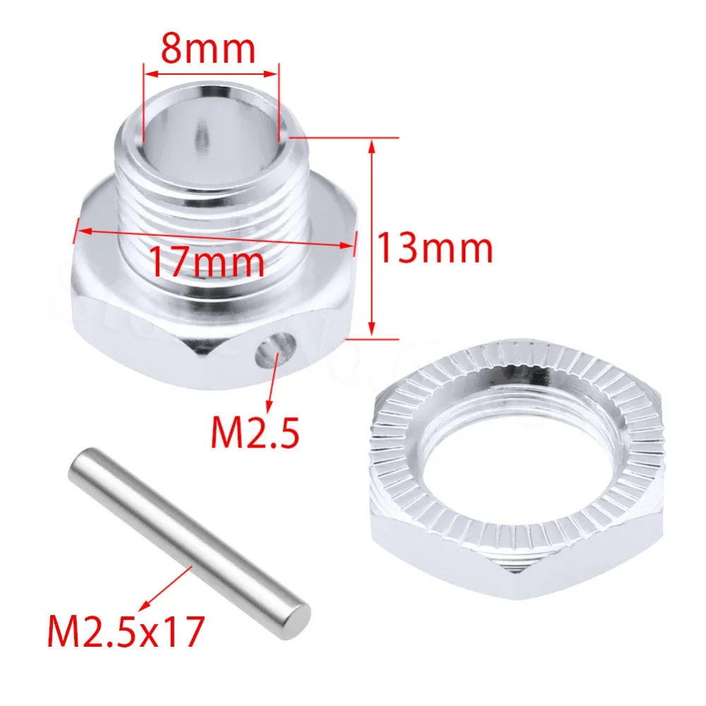 Оптовая продажа 5 компл./лот HSP 1/8 адаптер для шин колесная гайка 17 мм алюминиевые