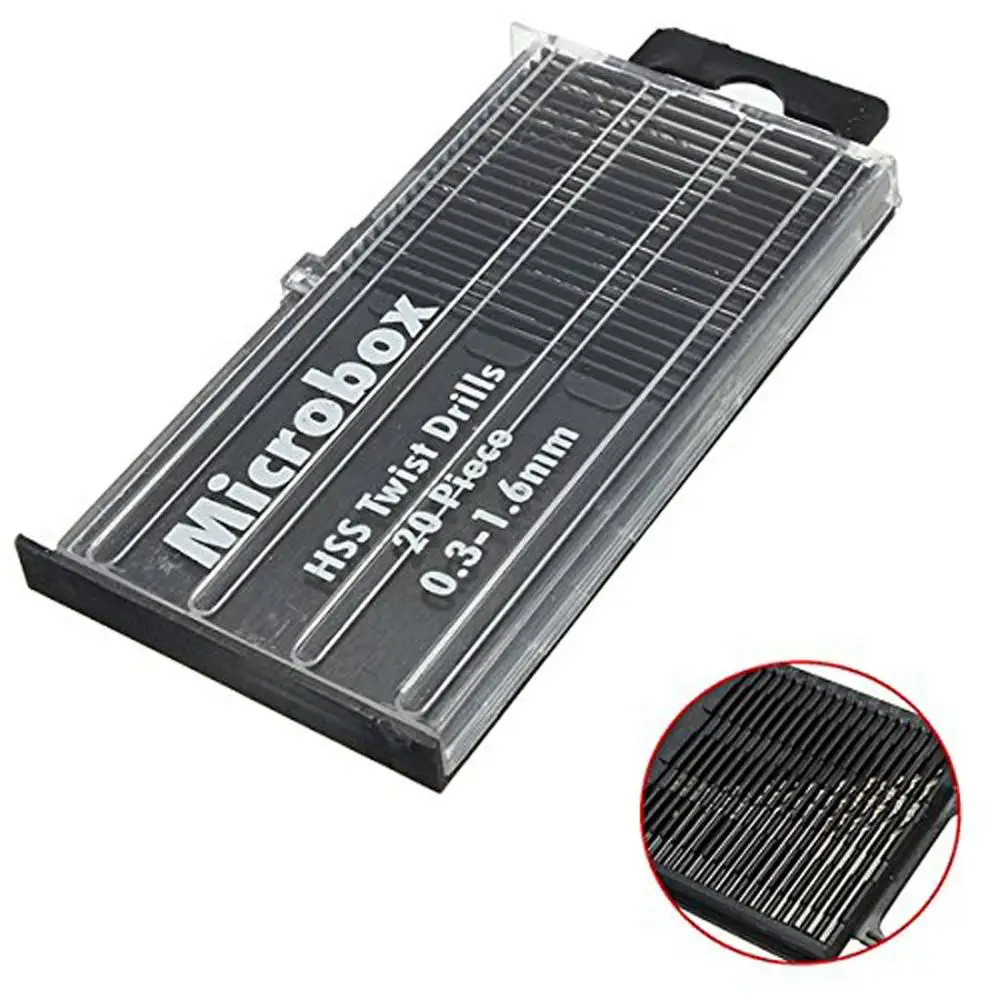 Мини-сверло высокоскоростное стальное микро-сверло набор сверл 0 3 мм-1 6 мм 20 шт.