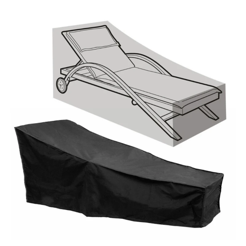 Outdoor Garden Sunbed Cover Sun Lounger Cover Patio Outdoor Lounge Chair Recliner Protective Cover Furniture Waterproof