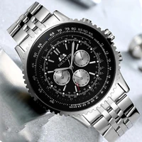 2022 men watches top brand professional moon mechanical watches classic full steel automatic chronograph aaa clocks dropshipping